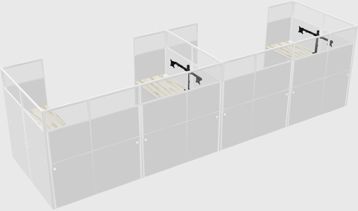 U-shaped cubicle