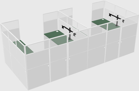 U-shaped cubicle