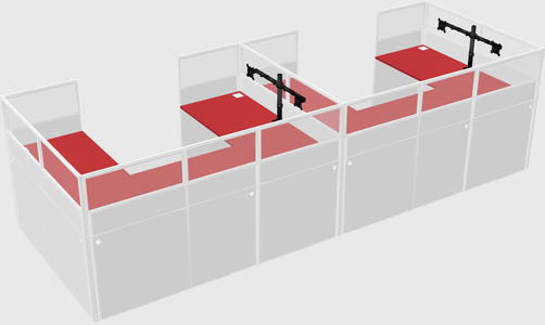U-shaped cubicle