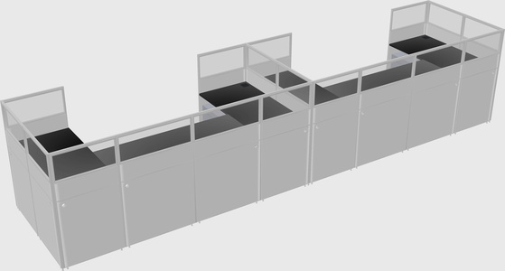 U-shaped cubicle