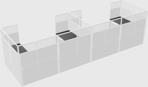 U-shaped cubicle