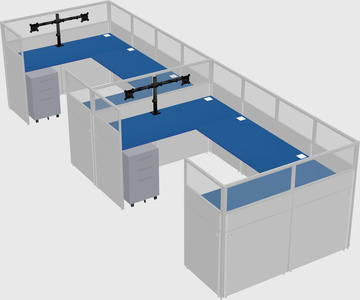U-shaped cubicle