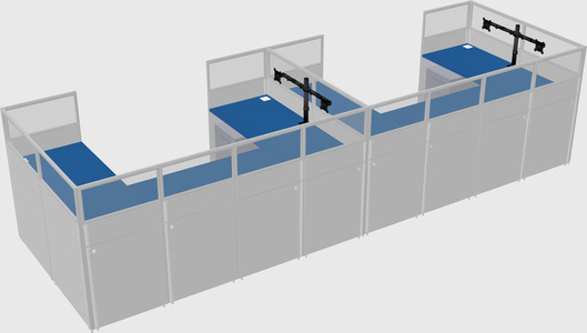 U-shaped cubicle