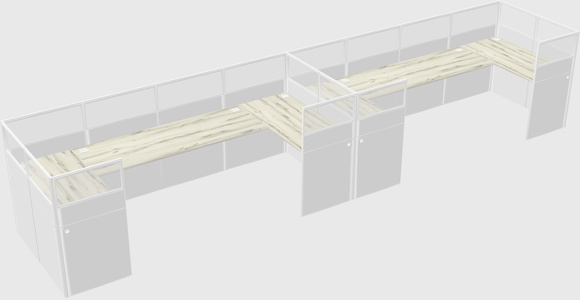 U-shaped cubicle
