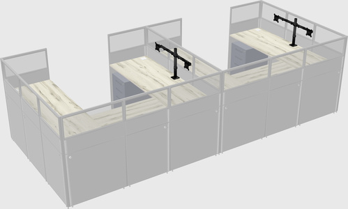 Cabine en u