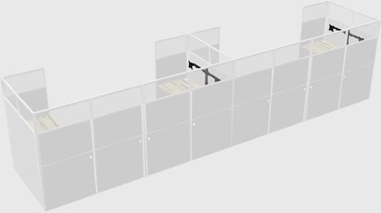 U-shaped cubicle