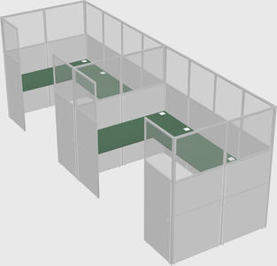 U-shaped cubicle
