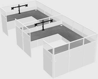 U-shaped cubicle