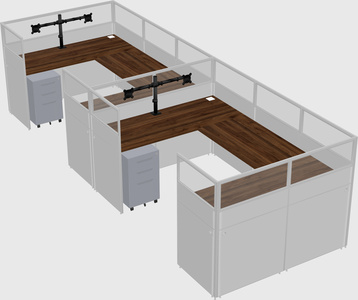 U-shaped cubicle