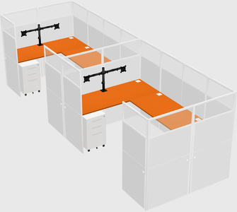 U-shaped cubicle