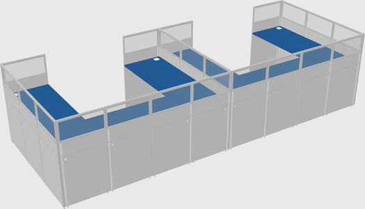 Cabine en u