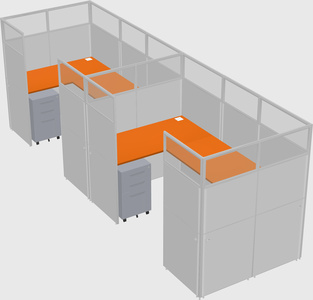 U-shaped cubicle