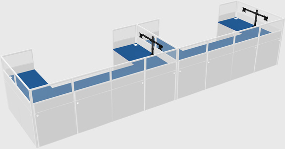 U-shaped cubicle