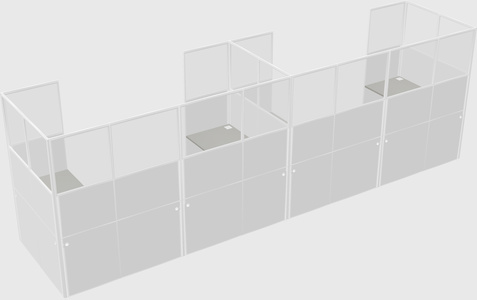 U-shaped cubicle