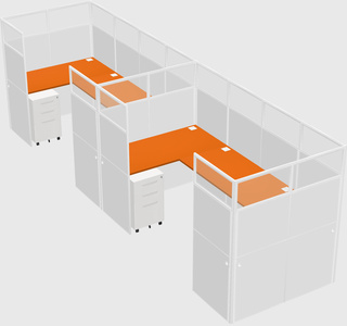 U-shaped cubicle