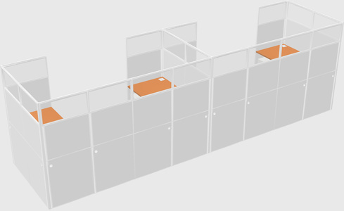 U-shaped cubicle