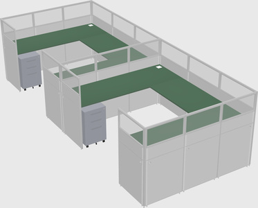 U-shaped cubicle
