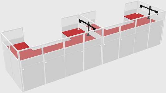 U-shaped cubicle