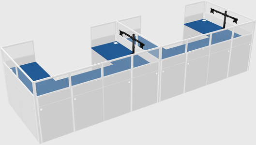 U-shaped cubicle