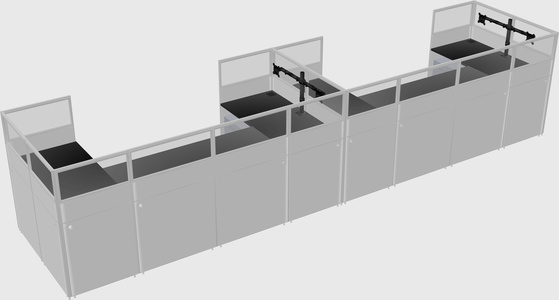 U-shaped cubicle