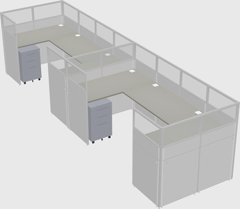 U-shaped cubicle