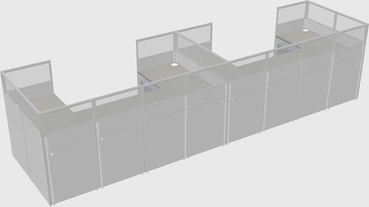 U-shaped cubicle