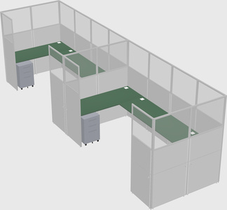 U-shaped cubicle