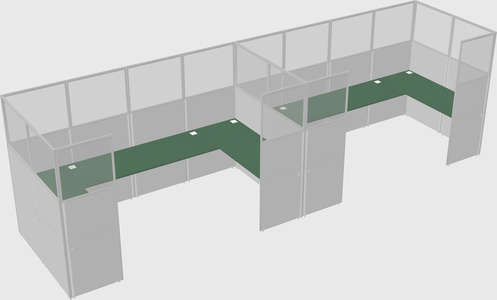 U-shaped cubicle
