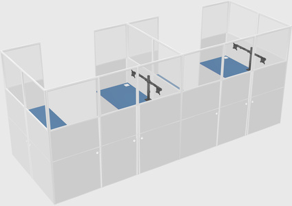 U-shaped cubicle