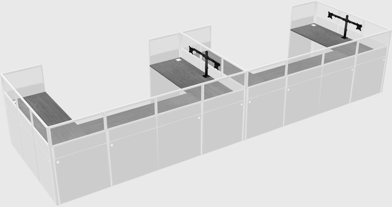 U-shaped cubicle