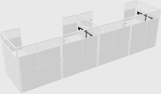 U-shaped cubicle