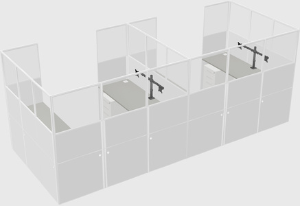 U-shaped cubicle