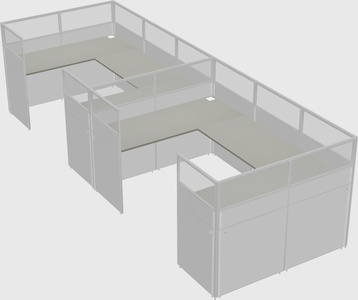 U-shaped cubicle