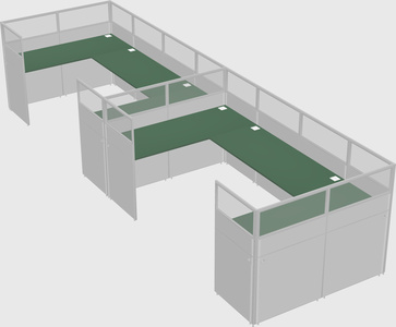 U-shaped cubicle