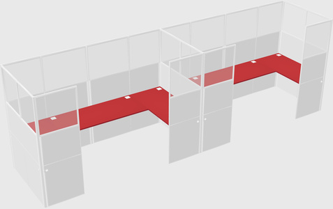 U-shaped cubicle