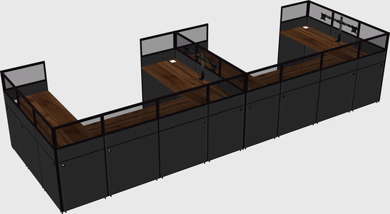 U-shaped cubicle