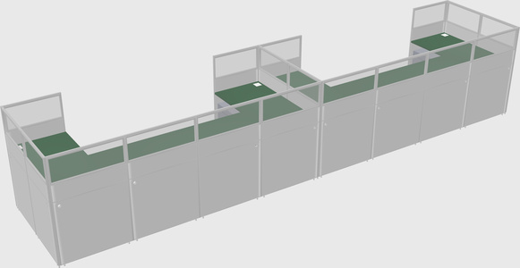 U-shaped cubicle