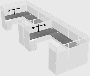 U-shaped cubicle