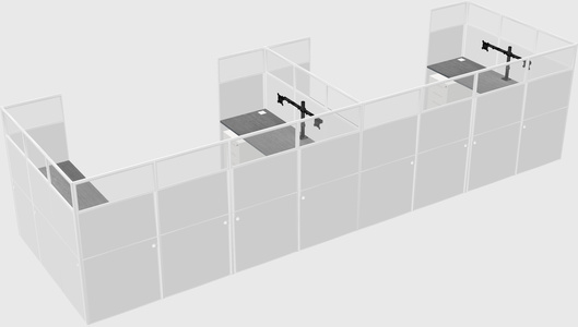 U-shaped cubicle
