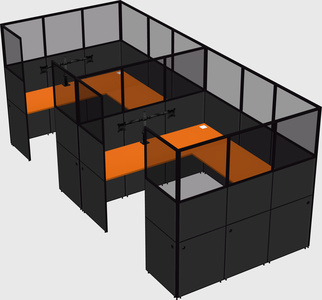 U-shaped cubicle