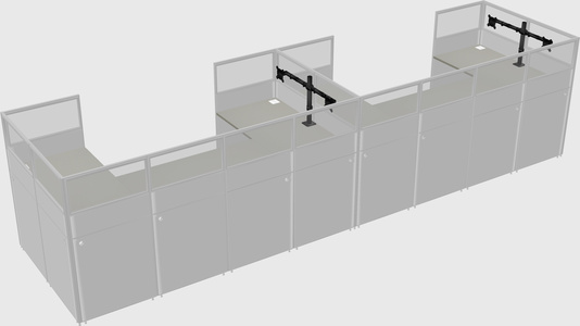 U-shaped cubicle