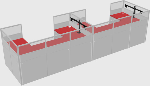 U-shaped cubicle