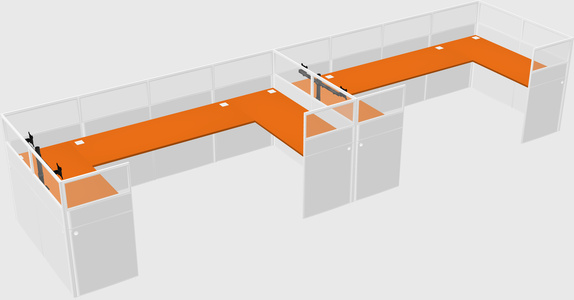 U-shaped cubicle