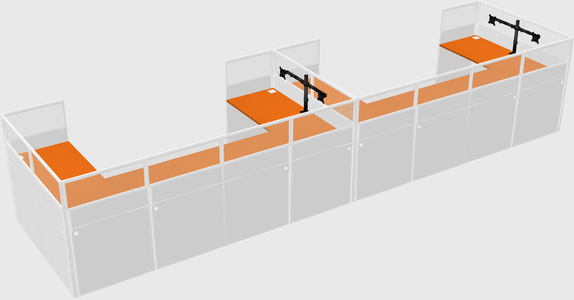 U-shaped cubicle