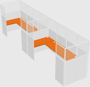 U-shaped cubicle