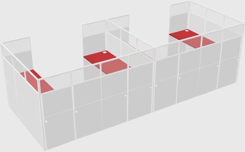 U-shaped cubicle