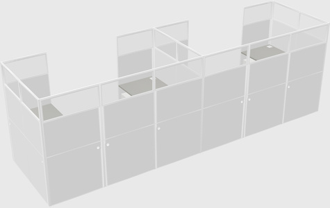 U-shaped cubicle