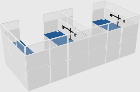 U-shaped cubicle