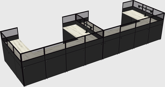 U-shaped cubicle