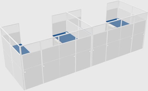 U-shaped cubicle